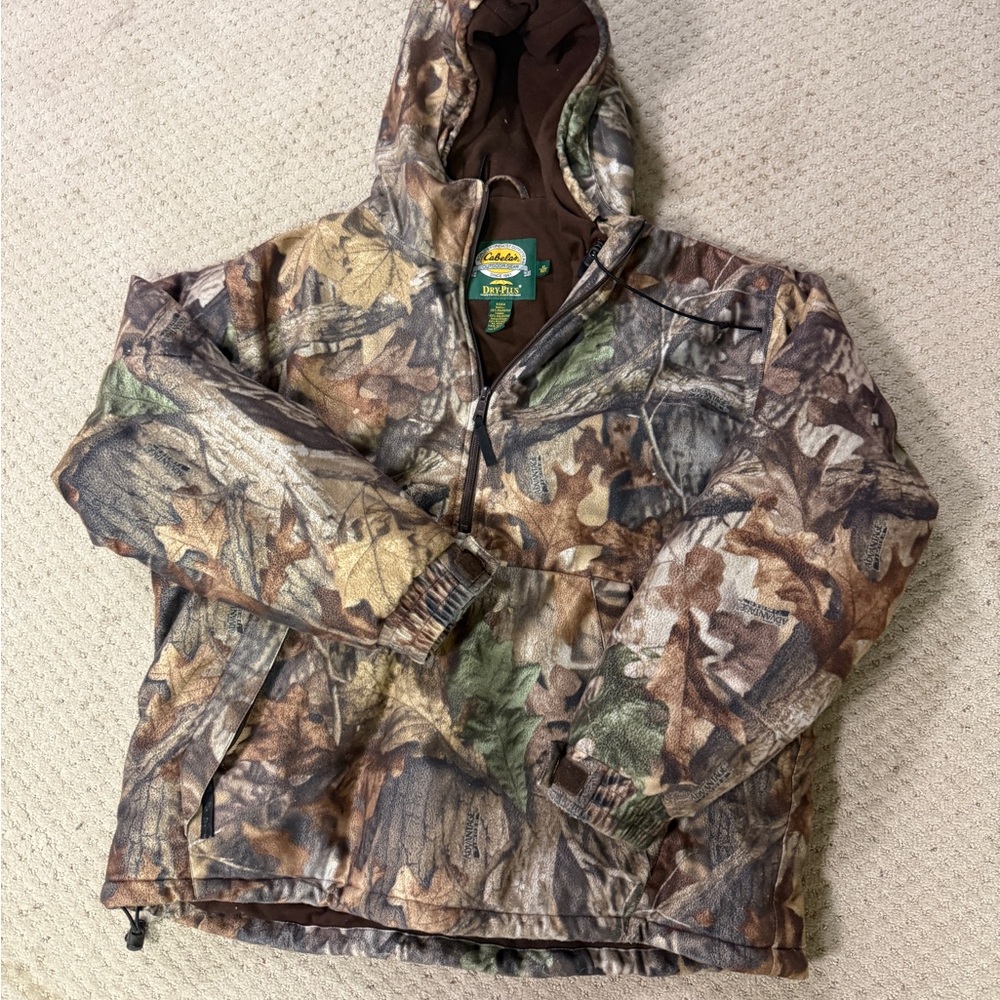Cabela's Camouflage Performance 1/2 Zip Hooded Insulated Pull-Over